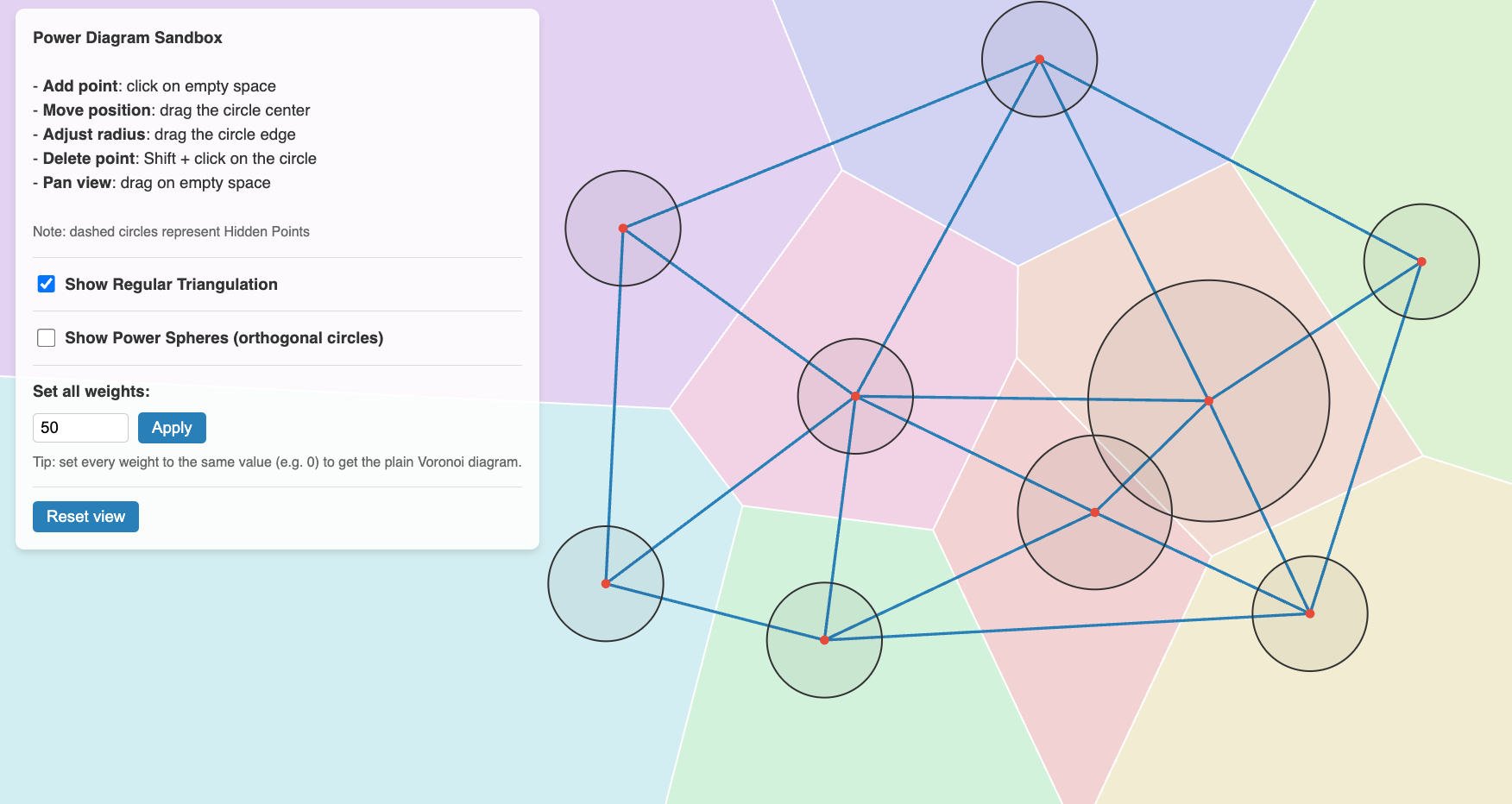 Power Diagram & Regular Triangulation preview